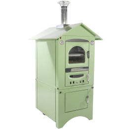 Clementi Smart puulämmitteinen pizzauuni ulkokäyttöön 45 80 cm vihreä