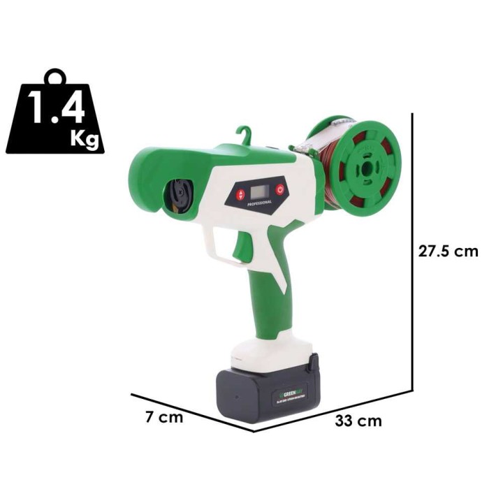GreenBay TopTie 860 akkukäyttöinen sitomalaite viinitarhoihin, 14,4 V, 2 Ah