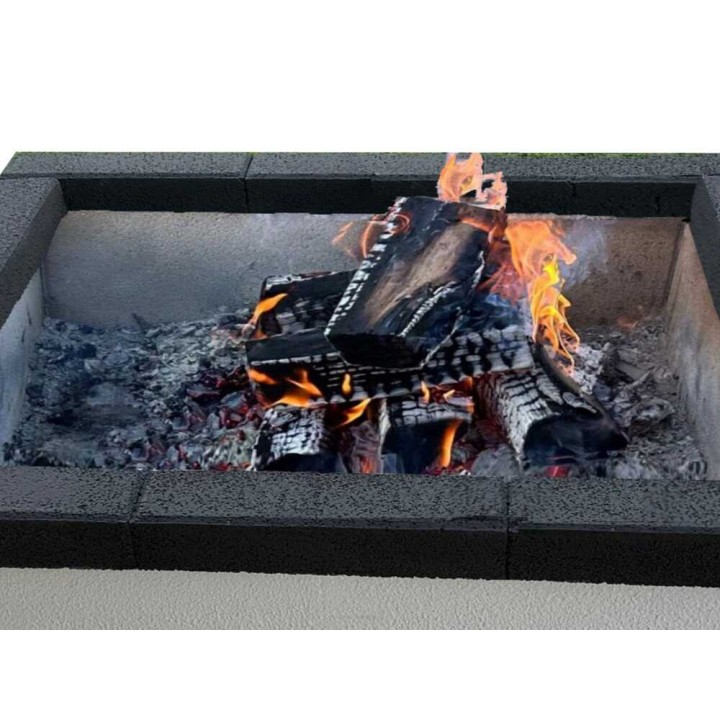 Palazzetti Vulcano muurattu grilli polttopuulle ja hiilelle, 76 × 40 cm, 3 040 cm²