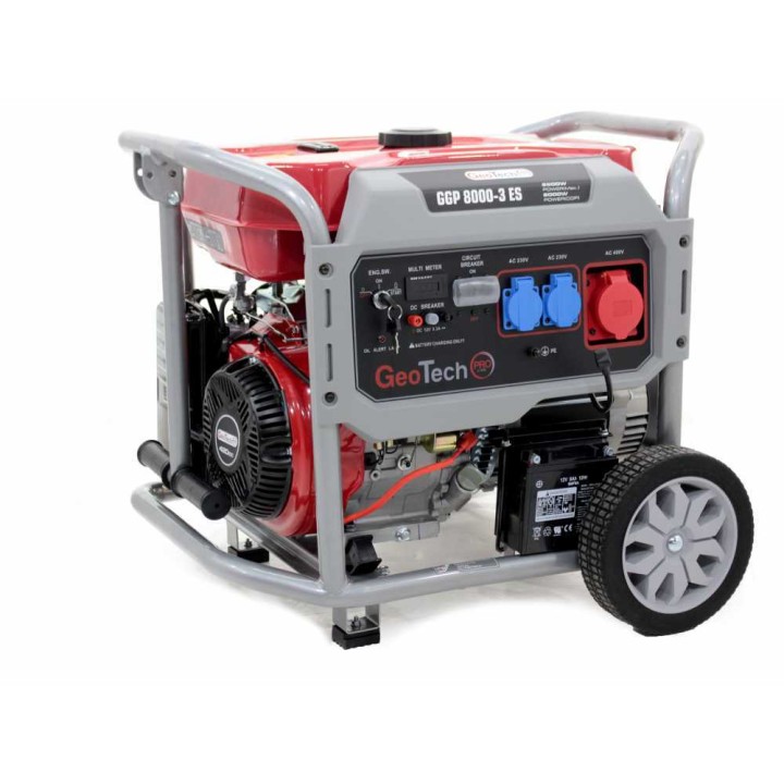 GeoTech Pro GGP 8000-3 ES kolmivaihegeneraattori, 6,5 kW, 230/400 V, AVR
