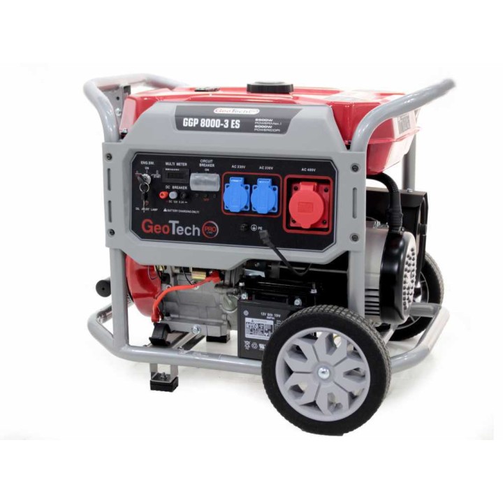 GeoTech Pro GGP 8000-3 ES kolmivaihegeneraattori, 6,5 kW, 230/400 V, AVR