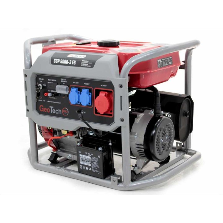 GeoTech Pro GGP 8000-3 ES kolmivaihegeneraattori, 6,5 kW, 230/400 V, AVR