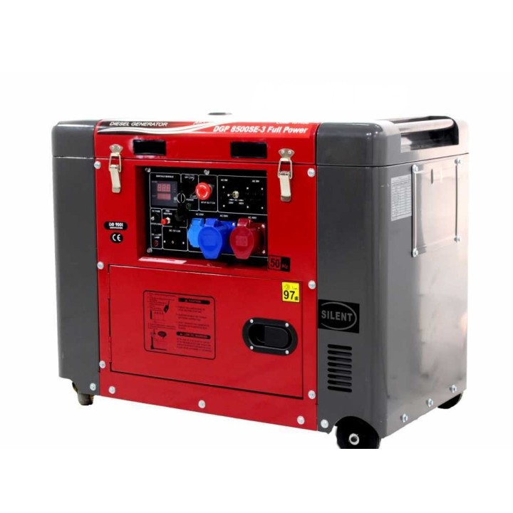GeoTech Pro DGP8500SE-3 dieselgeneraattori, 6 kW, AVR, Full Power