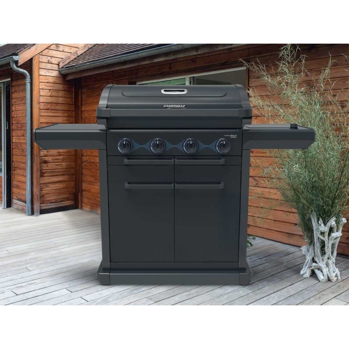 Campingaz 4 Series Onyx S Dualgas kaasugrilli, 4 poltinta, 13,6 kW, nestekaasu tai maakaasu