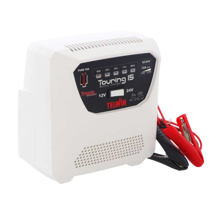 Telwin Touring 15 akkulaturi ja ylläpitolaturi, 12/24 V, 100 W