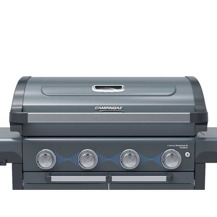 Campingaz 4 Series Premium S DualGas kaasugrilli, nestekaasu tai maakaasu, 13,6 kW