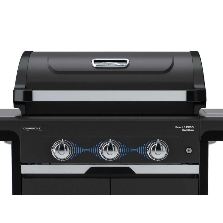 Campingaz Select 3 EXSD DG kaasugrilli, nestekaasu tai metaani, 9 kW, 3 poltinta