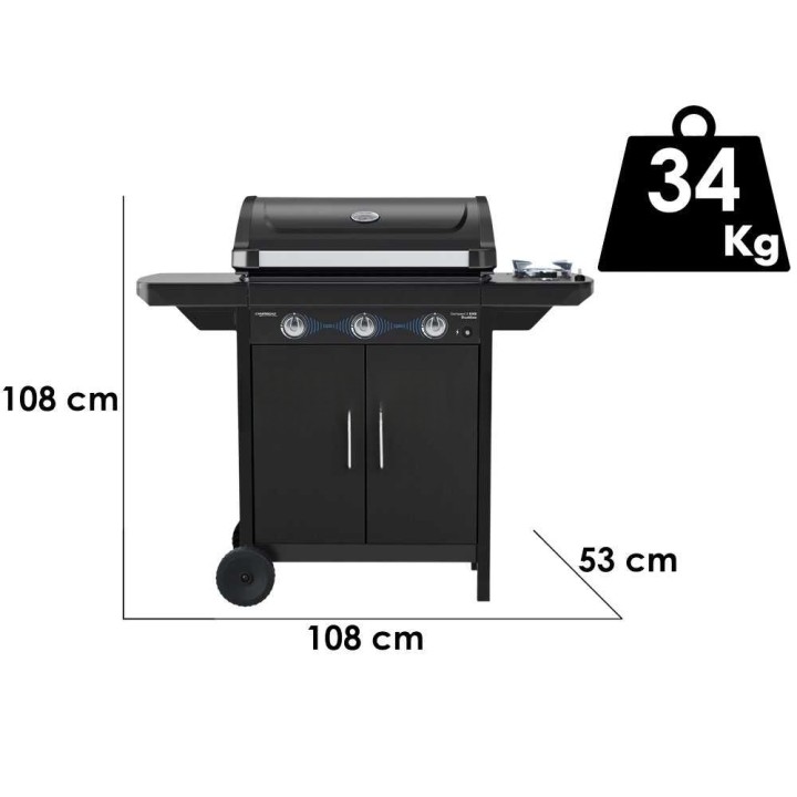 Campingaz Compact 3 EXS DG kaasugrilli, 7,5 kW, nestekaasu tai metaani