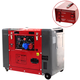 GeoTech Pro DGP8500SE 3 dieselgeneraattori 6 kW Full Power AVR ja kolmivaiheinen ATS