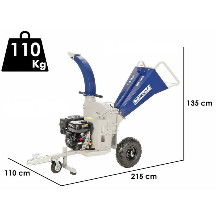 BullMach ZEUS 60 D biotrituratori oksille, Ducar DH212, 7 HP, 60 mm