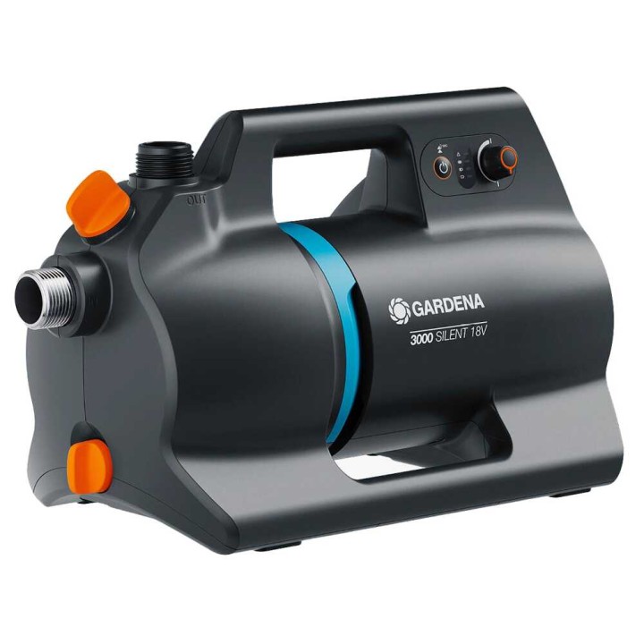 Gardena 3000 Silent 18V P4A akkukäyttöinen itseimevä pumppu, 3 000 l/h, 18 V
