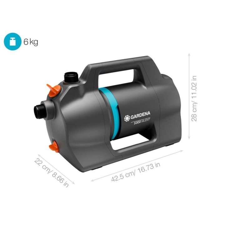 Gardena 5000 Silent sähköpumppu puutarhan kasteluun, 550 W