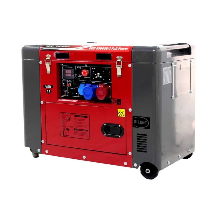 GeoTech Pro DGP8500SE-3 dieselgeneraattori, 6 kW, Full-Power, AVR ja ATS