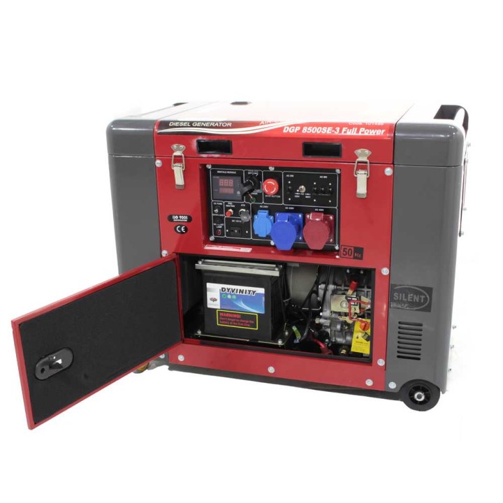 GeoTech Pro DGP8500SE-3 dieselgeneraattori, 6 kW, Full-Power, AVR ja ATS