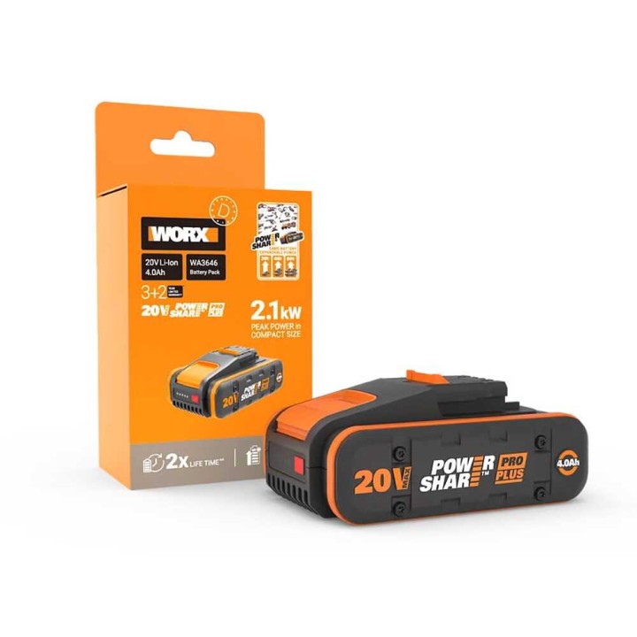 WORX PRO PLUS WA3646 akku, 20 V, 4 Ah, PowerShare