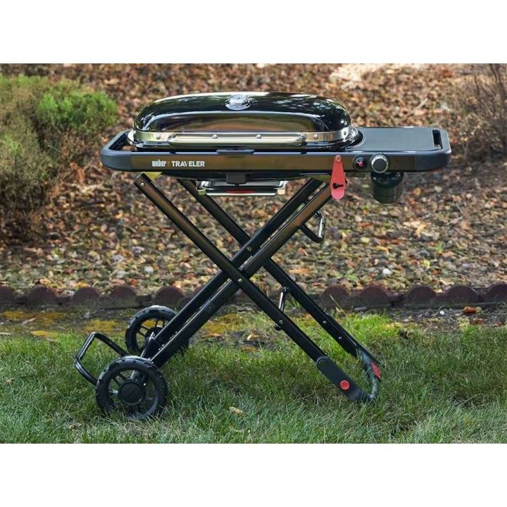 Weber Traveler 1501745 kannettava kaasugrilli, 3,8 kW, musta