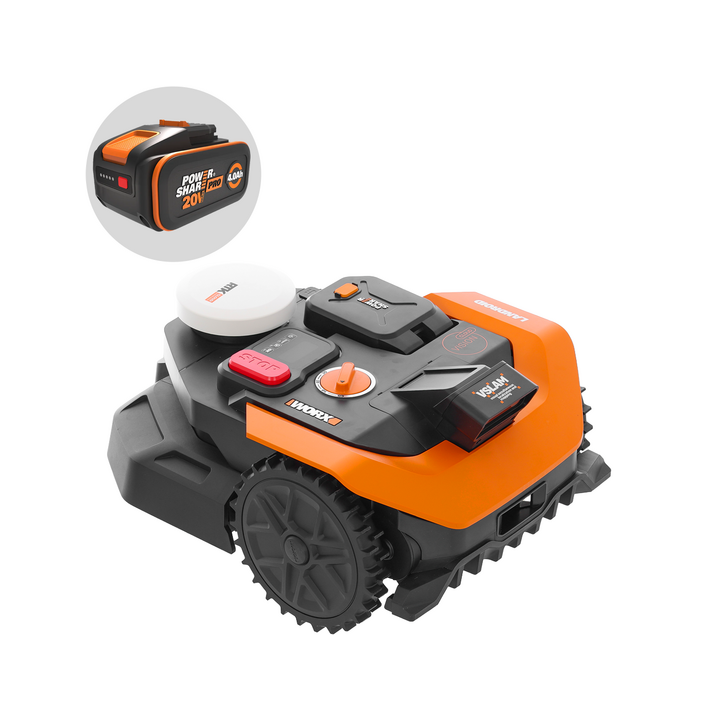 Worx Landroid Vision Cloud WR365E robottiruohonleikkuri 650 m ilman rajakaapelia 20 V