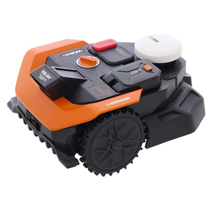 Worx Landroid Vision Cloud WR365E robottiruohonleikkuri, 650 m², ilman rajakaapelia, 20 V