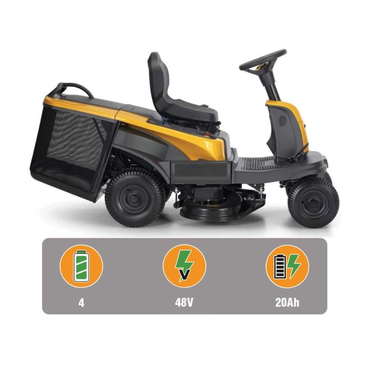 Stiga SWIFT 372e -akkurideri, 72 cm, 48 V, 170 l keruusäiliö
