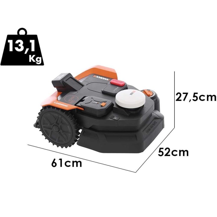 Worx Landroid Vision Cloud WR330E robottiruohonleikkuri, 3 000 m², 20 V