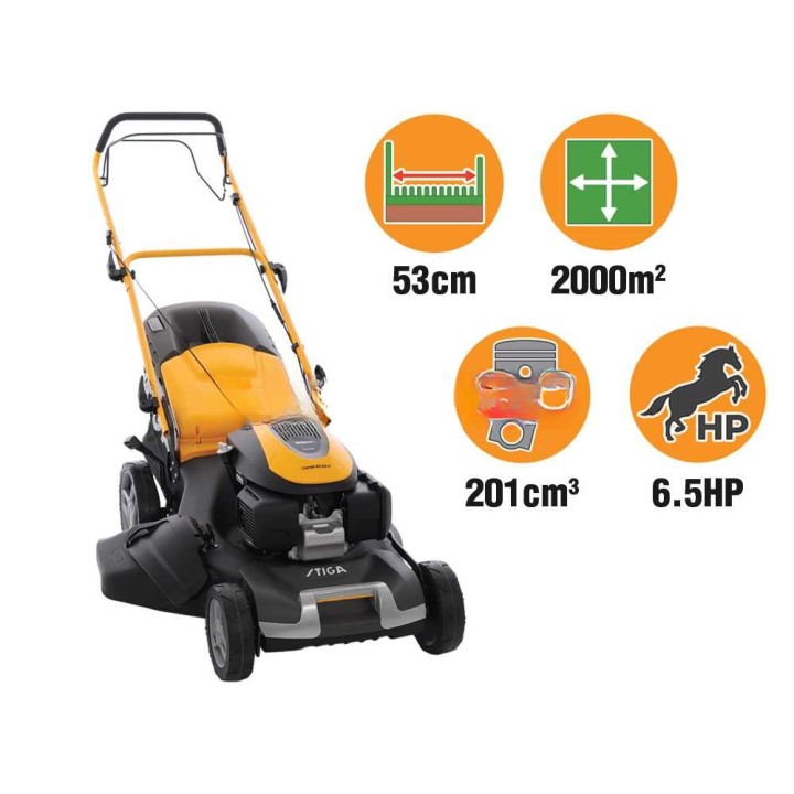 Stiga Combi 55 SQ H -ruohonleikkuri, Honda GCVx 200, 53 cm, takaveto