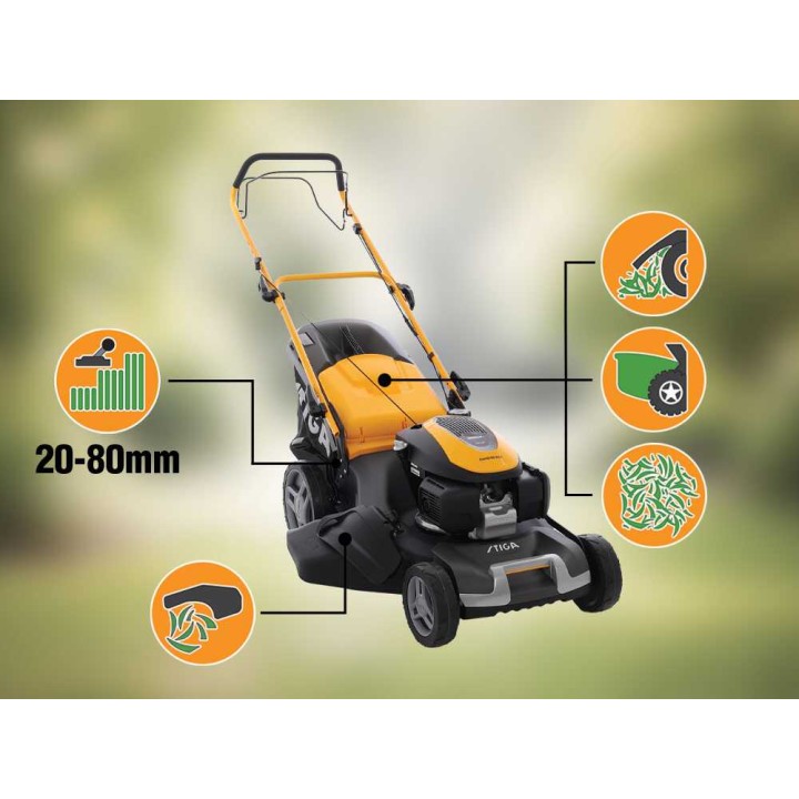 Stiga Combi 55 SQ H -ruohonleikkuri, Honda GCVx 200, 53 cm, takaveto