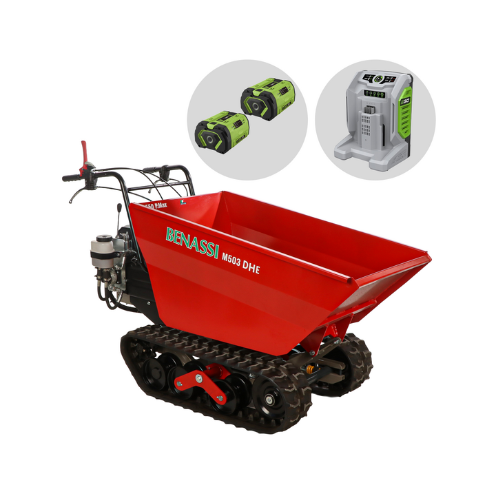 Benassi M503E DH akkukäyttöinen telaketjukuljetin 3 400 W 550 kg hydraulinen lava
