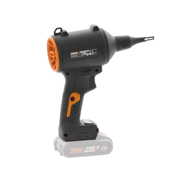 Worx WX099.9 akkukompressori ja puhallin, 20 V, ilman akkua ja laturia