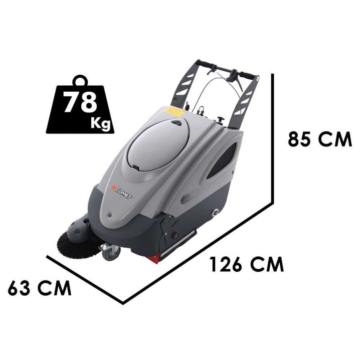 Comet CSW 700B akkukäyttöinen lakaisukone, 12 V, 68 cm, ilman akkua ja laturia