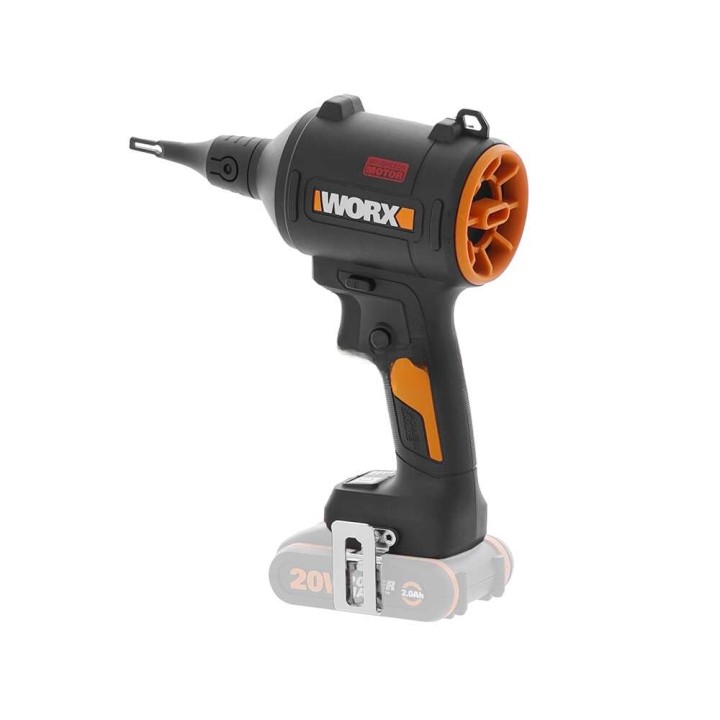 Worx WX099 akkukompressori, 20 V, 4 Ah, puhallukseen ja täyttöön