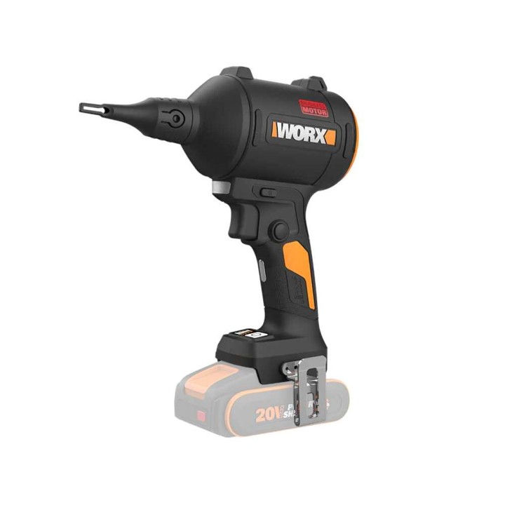 Worx WX099 akkukompressori, 20 V, 4 Ah, 3 suutinta