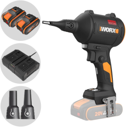 Worx Nitro WX099 akkukompressori 2 20 V 4 Ah kaksoislaturi