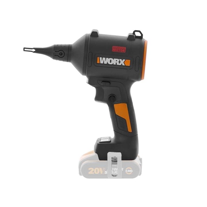 Worx Nitro WX099 akkukompressori, 2 × 20 V, 4 Ah, kaksoislaturi