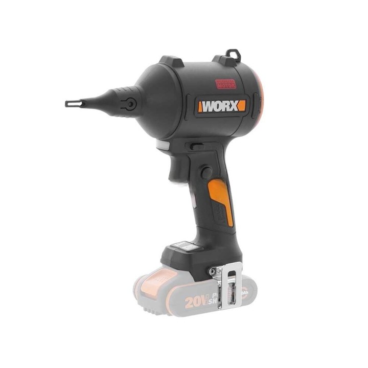 Worx Nitro WX099 akkukompressori, 2 × 20 V, 4 Ah, kaksoislaturi