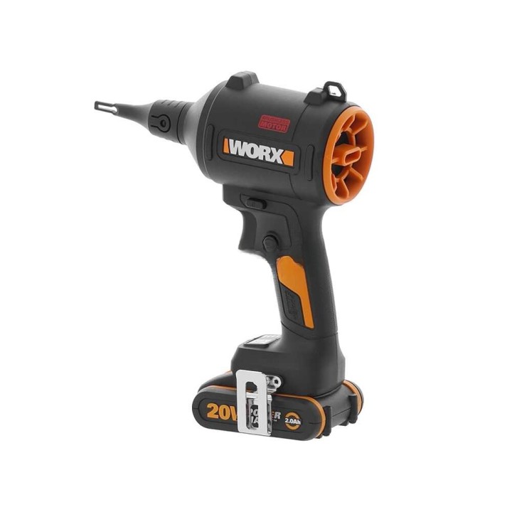 Worx WX099 akkukompressori ja puhallin, 20 V, 2 Ah, 3 suutinta