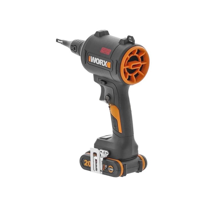 Worx WX099 akkukompressori ja puhallin, 20 V, 2 Ah, 3 suutinta