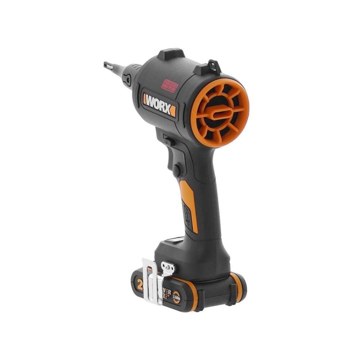 Worx WX099 akkukompressori ja puhallin, 20 V, 2 Ah, 3 suutinta