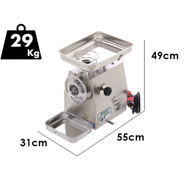 Fimar 22RG sähköinen lihamylly, 400 V, 1,5 HP, alumiininen jauhatusryhmä