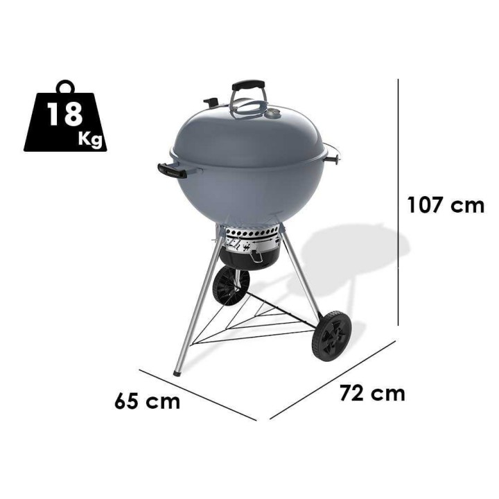 Weber Master-Touch GBS C-5755 Slate Blue hiiligrilli, 57 cm, 2 552 cm²