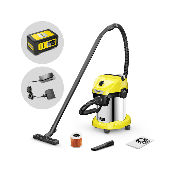 Karcher WD 3 18 S V 17 20 märkä kuivaimuri 18 V 17 l