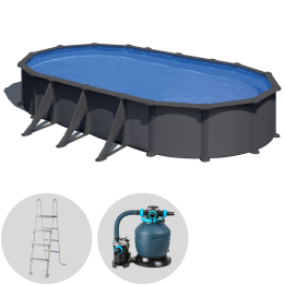 Gre KITPROV738GY soikea teräsallas 730 375 132 cm antrasiitti