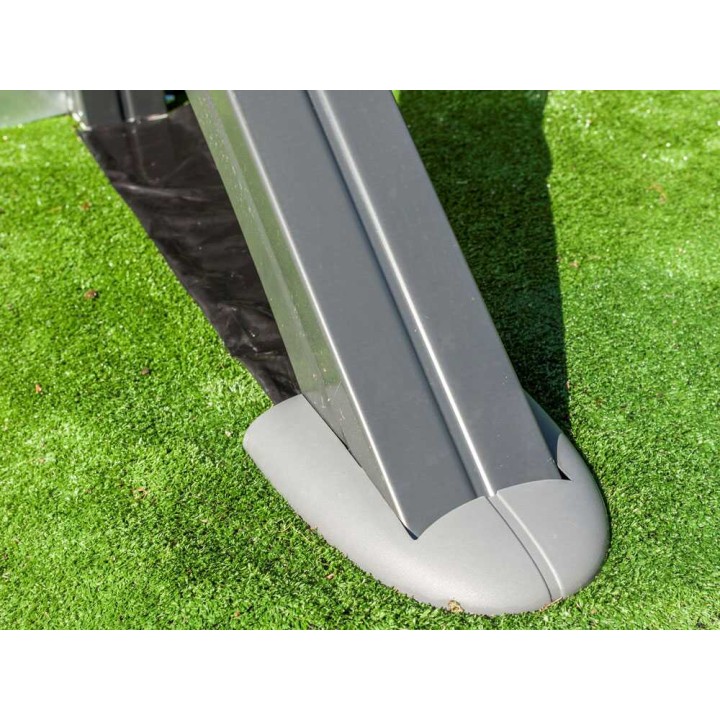 Gre Anthracite Ovale teräsallas, 610 × 375 × 132 cm, antrasiitti