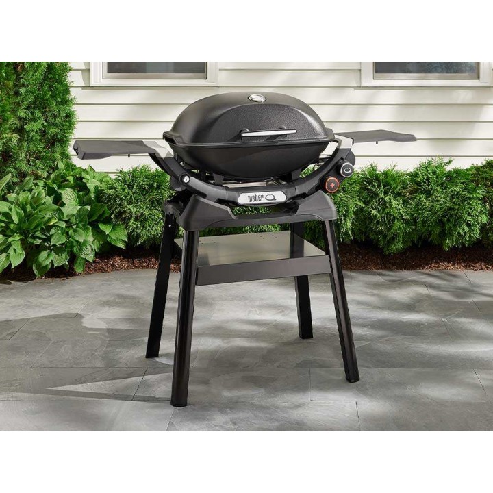 Weber 3400855 kompakti teline Weber Q -grillille, hylly, musta/tummanharmaa