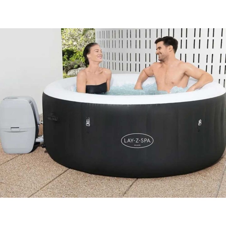 Bestway Lay-Z-Spa Miami AirJet 60001 poreallas, 180 × 180 × 66 cm, 3–4 henkilölle