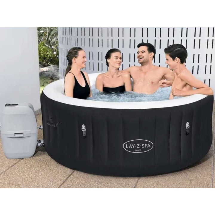 Bestway Lay-Z-Spa Miami AirJet 60001 poreallas, 180 × 180 × 66 cm, 3–4 henkilölle