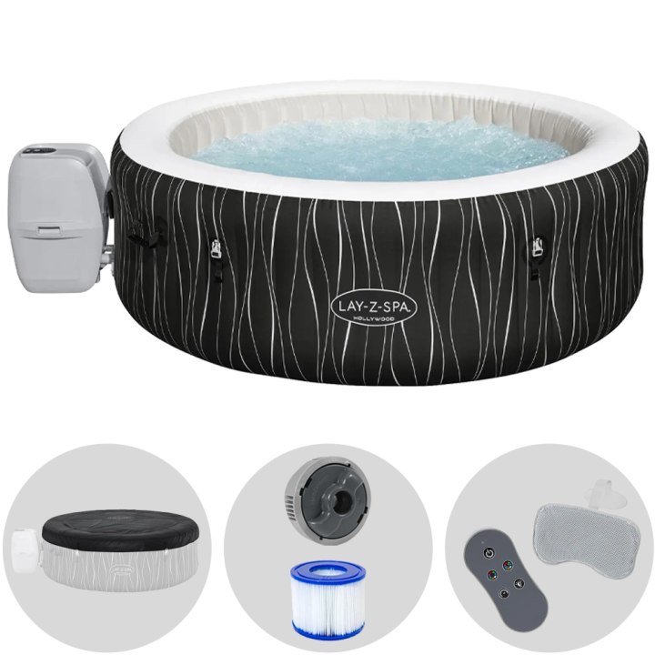 Bestway Lay Z Spa Hollywood 60059 ulkoporeallas 196 196 66 cm 140 AirJet suutinta