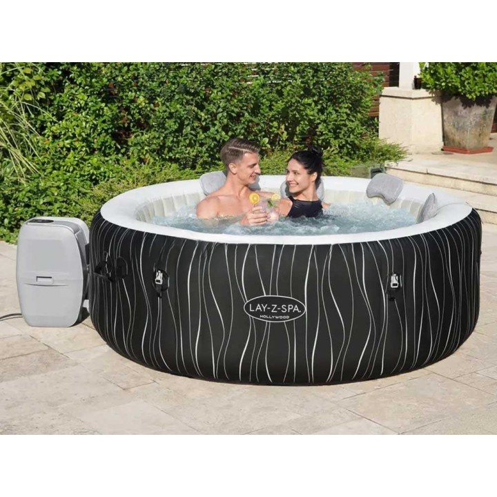 Bestway Lay-Z-Spa Hollywood 60059 ulkoporeallas, 196 × 196 × 66 cm, 140 AirJet-suutinta