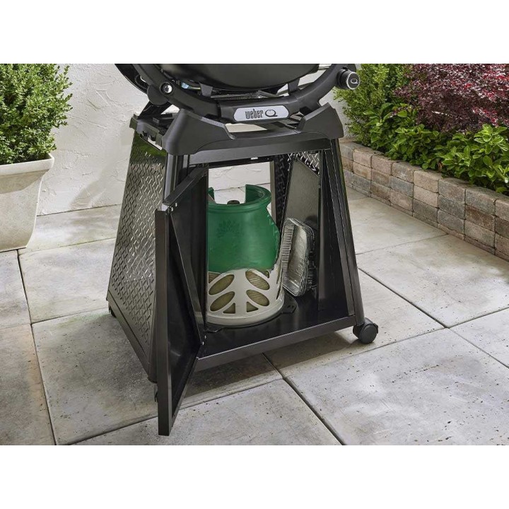 Weber 3400857 Premium-kärry Q-sarjan kaasugrilleille, 4 jarrullista pyörää