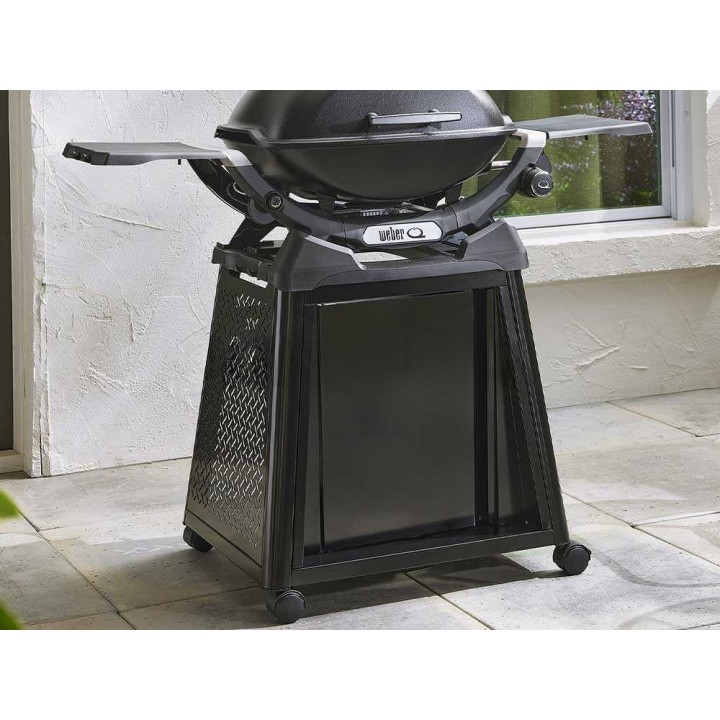 Weber 3400857 Premium-kärry Q-sarjan kaasugrilleille, 4 jarrullista pyörää
