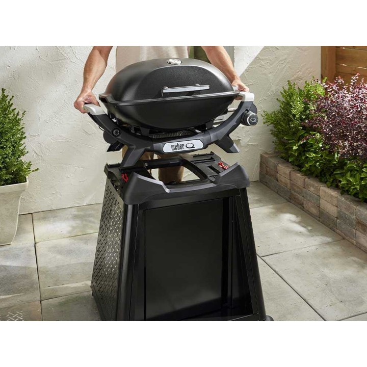 Weber 3400857 Premium-kärry Q-sarjan kaasugrilleille, 4 jarrullista pyörää